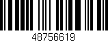 Código de barras (EAN, GTIN, SKU, ISBN): '48756619'