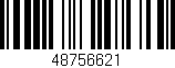 Código de barras (EAN, GTIN, SKU, ISBN): '48756621'