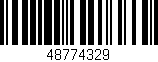 Código de barras (EAN, GTIN, SKU, ISBN): '48774329'