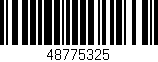 Código de barras (EAN, GTIN, SKU, ISBN): '48775325'