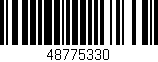 Código de barras (EAN, GTIN, SKU, ISBN): '48775330'