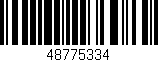 Código de barras (EAN, GTIN, SKU, ISBN): '48775334'