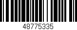 Código de barras (EAN, GTIN, SKU, ISBN): '48775335'