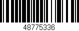 Código de barras (EAN, GTIN, SKU, ISBN): '48775336'