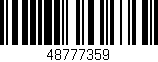 Código de barras (EAN, GTIN, SKU, ISBN): '48777359'
