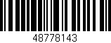 Código de barras (EAN, GTIN, SKU, ISBN): '48778143'