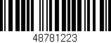 Código de barras (EAN, GTIN, SKU, ISBN): '48781223'