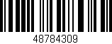 Código de barras (EAN, GTIN, SKU, ISBN): '48784309'