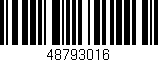 Código de barras (EAN, GTIN, SKU, ISBN): '48793016'