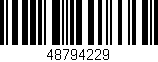 Código de barras (EAN, GTIN, SKU, ISBN): '48794229'