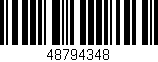 Código de barras (EAN, GTIN, SKU, ISBN): '48794348'