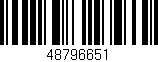 Código de barras (EAN, GTIN, SKU, ISBN): '48796651'