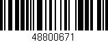 Código de barras (EAN, GTIN, SKU, ISBN): '48800671'