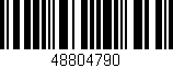 Código de barras (EAN, GTIN, SKU, ISBN): '48804790'