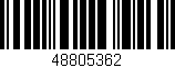 Código de barras (EAN, GTIN, SKU, ISBN): '48805362'