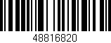 Código de barras (EAN, GTIN, SKU, ISBN): '48816820'