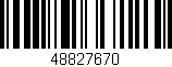 Código de barras (EAN, GTIN, SKU, ISBN): '48827670'