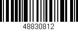 Código de barras (EAN, GTIN, SKU, ISBN): '48830812'
