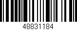 Código de barras (EAN, GTIN, SKU, ISBN): '48831184'