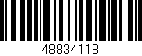 Código de barras (EAN, GTIN, SKU, ISBN): '48834118'