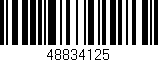 Código de barras (EAN, GTIN, SKU, ISBN): '48834125'