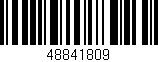 Código de barras (EAN, GTIN, SKU, ISBN): '48841809'