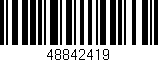 Código de barras (EAN, GTIN, SKU, ISBN): '48842419'