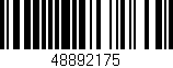 Código de barras (EAN, GTIN, SKU, ISBN): '48892175'
