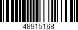 Código de barras (EAN, GTIN, SKU, ISBN): '48915168'