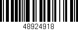 Código de barras (EAN, GTIN, SKU, ISBN): '48924918'