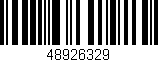 Código de barras (EAN, GTIN, SKU, ISBN): '48926329'