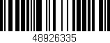 Código de barras (EAN, GTIN, SKU, ISBN): '48926335'