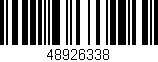Código de barras (EAN, GTIN, SKU, ISBN): '48926338'