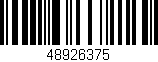 Código de barras (EAN, GTIN, SKU, ISBN): '48926375'