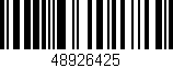 Código de barras (EAN, GTIN, SKU, ISBN): '48926425'