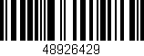 Código de barras (EAN, GTIN, SKU, ISBN): '48926429'