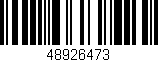 Código de barras (EAN, GTIN, SKU, ISBN): '48926473'