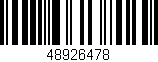 Código de barras (EAN, GTIN, SKU, ISBN): '48926478'