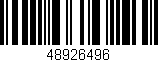 Código de barras (EAN, GTIN, SKU, ISBN): '48926496'