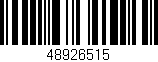 Código de barras (EAN, GTIN, SKU, ISBN): '48926515'