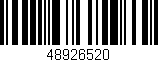 Código de barras (EAN, GTIN, SKU, ISBN): '48926520'