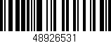 Código de barras (EAN, GTIN, SKU, ISBN): '48926531'