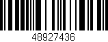 Código de barras (EAN, GTIN, SKU, ISBN): '48927436'