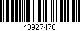 Código de barras (EAN, GTIN, SKU, ISBN): '48927478'