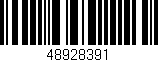 Código de barras (EAN, GTIN, SKU, ISBN): '48928391'