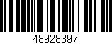 Código de barras (EAN, GTIN, SKU, ISBN): '48928397'