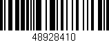 Código de barras (EAN, GTIN, SKU, ISBN): '48928410'