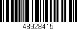 Código de barras (EAN, GTIN, SKU, ISBN): '48928415'