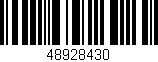 Código de barras (EAN, GTIN, SKU, ISBN): '48928430'
