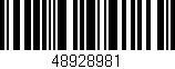 Código de barras (EAN, GTIN, SKU, ISBN): '48928981'